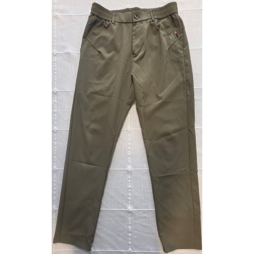 Shein Mens Olive Green Ripstop Technical Pants Size 34 Fits 32X30